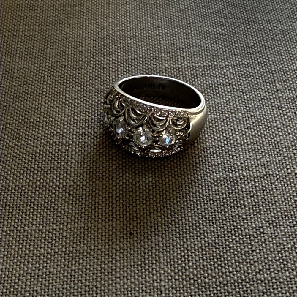 Tacori “epiphany bloom” CZ and sterling silver ring, size 7